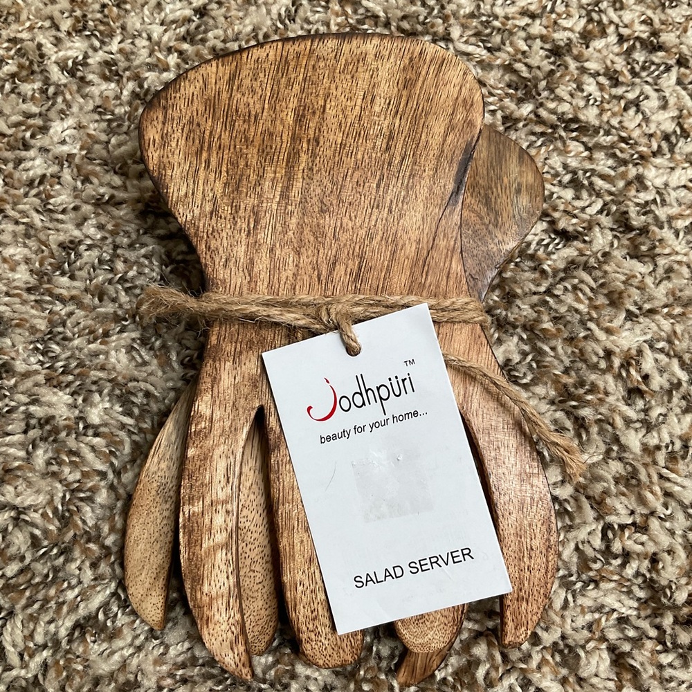 NWT Wooden Salad Servers